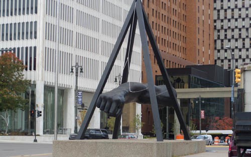 Monument to Joe Louis, Detroit, MI