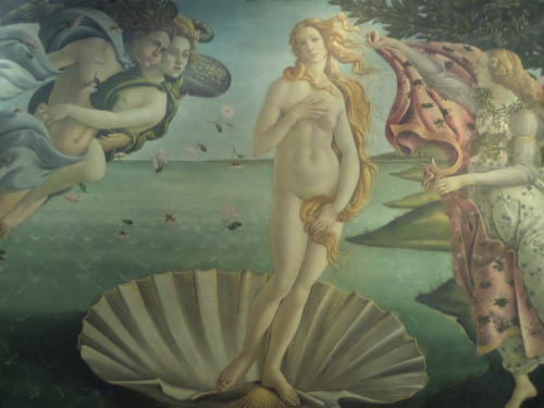 Botticelli--Birth of Venus, Uffizi Gallery, Florence, Italy